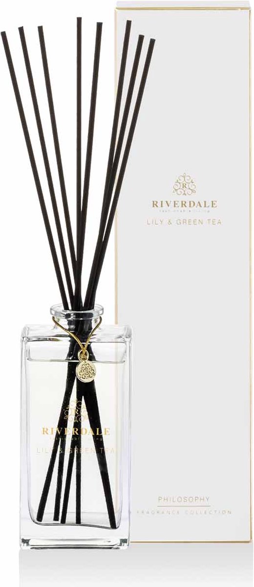 Riverdale - Boutique Geurstokjes Lily & Green Tea - 140ml - grijs Grijs