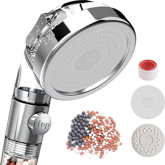 Filtratie douchekop handdouche hoge druk waterbesparing 3 standen