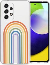 iMoshion Hoesje Geschikt voor Samsung Galaxy A53 Hoesje Siliconen - iMoshion Design hoesje - Meerkleurig / Rainbow Pride