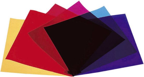 Eurolite Kleurfolie Set van 4 stuks Rood, Blauw, Groen, Geel Geschikt voor (podiumtechniek): PAR 64, PAR 36, PAR 56