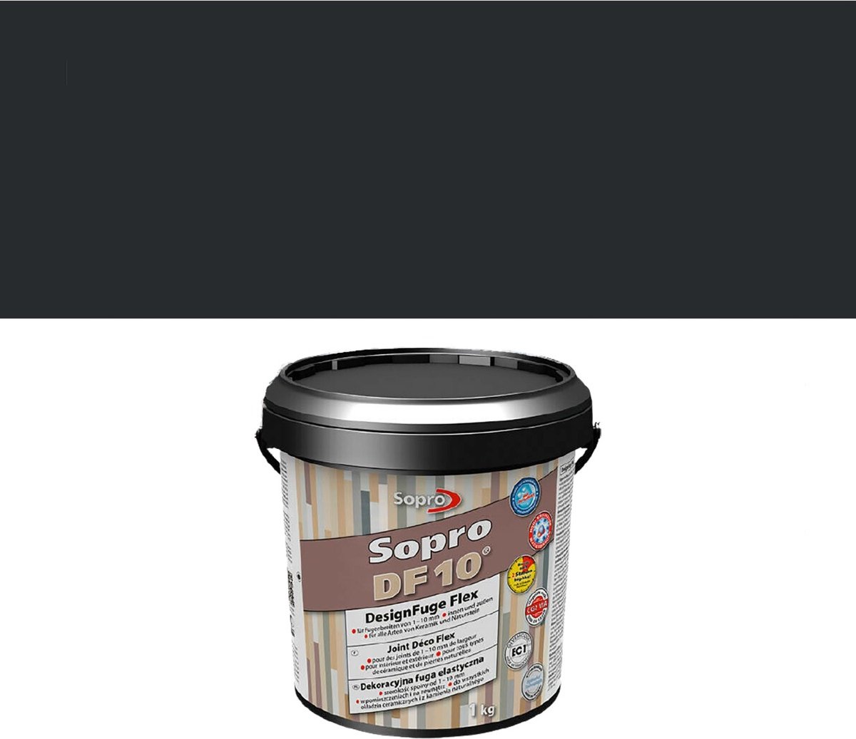 Sopro DF10 Voegmortel Designvoeg Flex 1 kg Zwart nr 90
