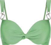 Hunkemöller Dames Badmode Voorgevormde push-up beugel bikinitop Mauritius - Groen - maat C75