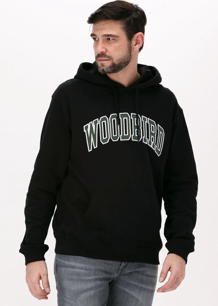 Woodbird Pacs Ball Hoodie Truien & Vesten Heren - Sweater - Hoodie - Vest- Zwart - Maat L