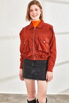 Bomber jacket- Oranjerood- Maat S