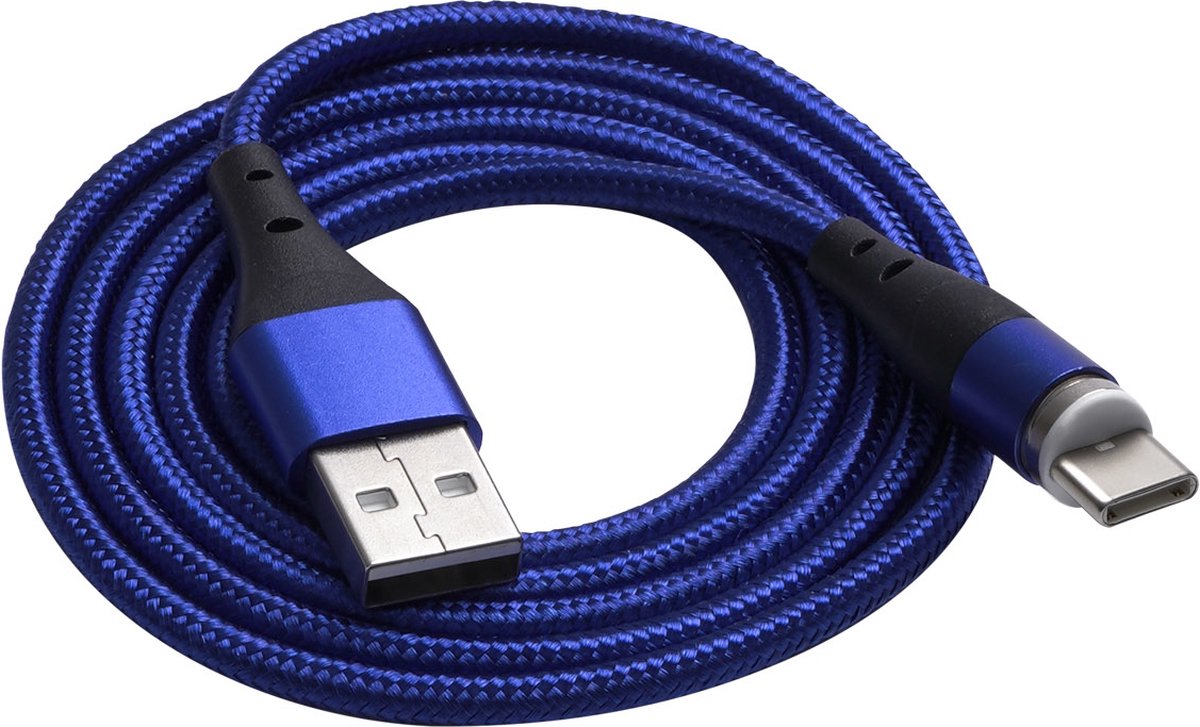 Akyga AK-USB-42 USB-kabel USB-A stekker, USB-C stekker 1.00 m Blauw