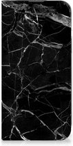 Wallet Book Case Vaderdag Cadeau Geschikt voor iPhone 14 Telefoonhoesje Marmer Zwart