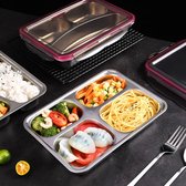 Boîte à lunch - Plateaux de préparation de repas - Boîte à lunch avec couvercle - Prep de repas - Boîte à bento - Boîte à lunch - Bento 4 compartiments
