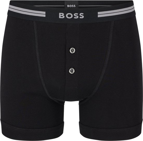 HUGO BOSS Original retro boxer (pack de 1) - boxer pour homme longueur normale avec braguette - noir - Taille : M