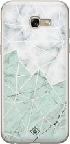 Casimoda® hoesje - Geschikt voor Samsung A5 2017 - Marmer Mint Mix - Backcover - Siliconen/TPU - Mint