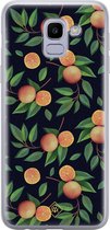 Casimoda® hoesje - Geschikt voor Samsung J6 (2018) - Fruit / Sinaasappel - Backcover - Siliconen/TPU - Multi