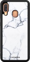 Casimoda® hoesje - Geschikt voor Samsung Galaxy A40 - Marmer Grijs - Zwart TPU Backcover - Marmer - Grijs