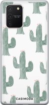 Casimoda® hoesje - Geschikt voor Samsung S10 Lite - Cactus Print - Backcover - Siliconen/TPU - Groen