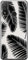Casimoda® hoesje - Geschikt voor Huawei P Smart (2020) - Palm Leaves Silhouette - Siliconen/TPU - Soft Case - Zwart - Planten