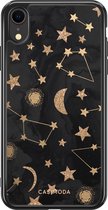 Casimoda® hoesje - Geschikt voor iPhone XR - Counting The Stars - Siliconen/TPU telefoonhoesje - Backcover - Sterren - Zwart