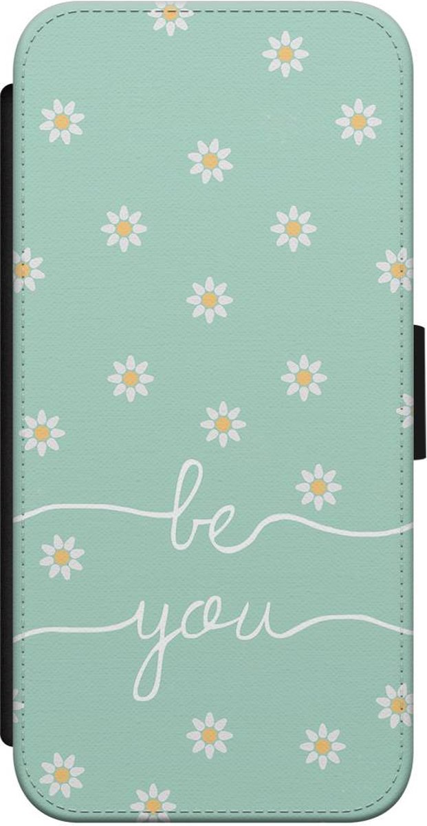 Casimoda® bookcase - Geschikt voor iPhone 8 - Hoesje met pasjeshouder - Be You - Mint - Kunstleer
