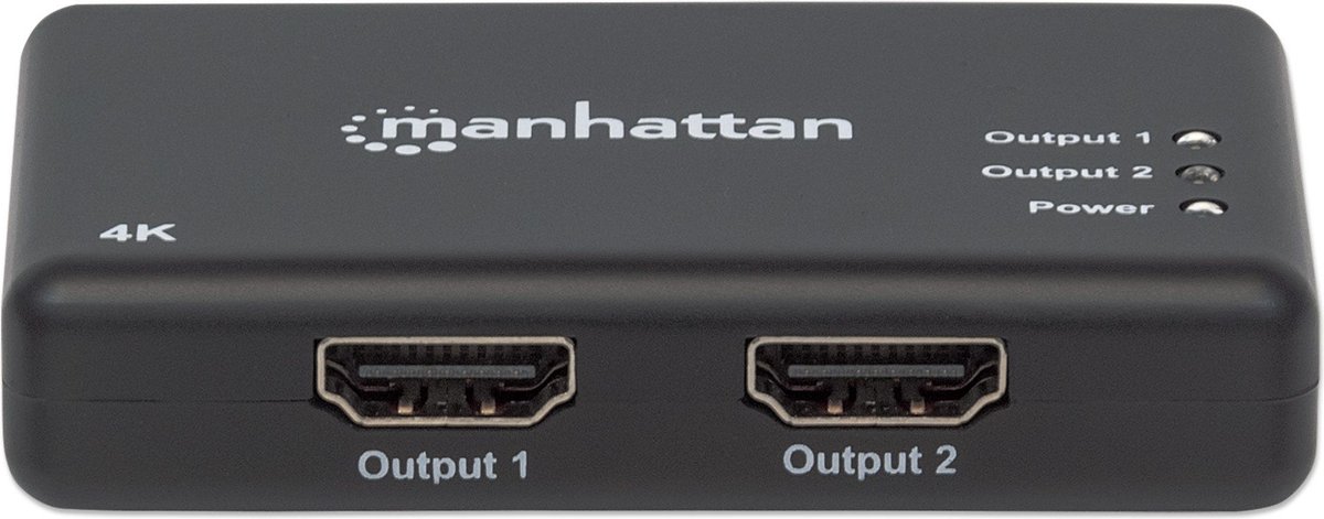 Manhattan - 207669 - 2 poorten - HDMI-splitter - 4096 x 2160 Pixel - Zwart
