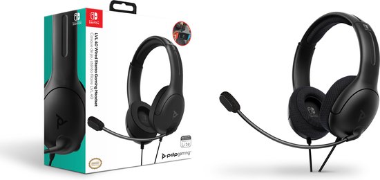 PDP Gaming LVL40 Wired Stereo Headset - Black (Nintendo Switch/Switch OLED/Switch Lite) - PDP
