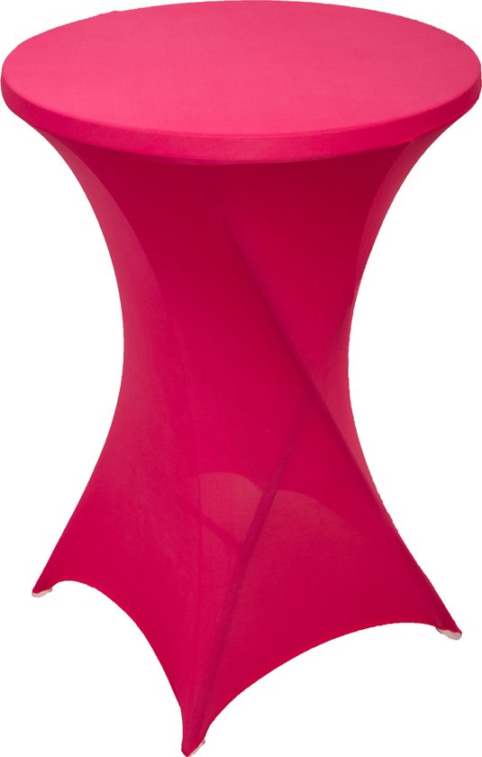 Statafelrok Roze – ∅80-85 x 110 cm – Statafelhoes Stretch – Tafelhoezen voor Statafel Sta Tafel Hoes | Staantafelhoes – Geschikt voor Horeca Evenementen | Cocktailparty | Trouwerij