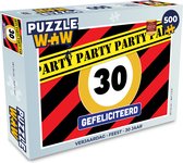 Puzzel Verjaardag - Feest - 30 Jaar - Legpuzzel - Puzzel 500 stukjes