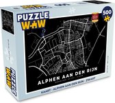 Puzzle Carte - Alphen aan den Rijn - Zwart - Puzzle - Puzzle 500 pièces