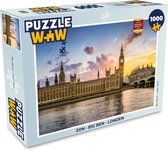 Puzzel Zon - Big Ben - Londen - Legpuzzel - Puzzel 1000 stukjes volwassenen