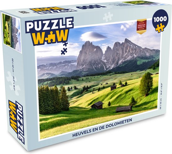 Foto: Puzzel heuvels en de dolomieten legpuzzel puzzel 1000 stukjes volwassenen