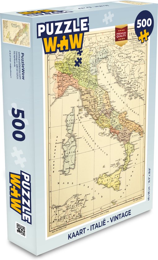 Puzzle Map - Italie - Vintage - Jigsaw puzzle - Puzzle 500 pièces - Sinterklaas présente - Sinterklaas for big kids
