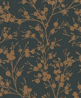 Behang met Japanse bloesem - Behang - Wandbekleding - Wallpaper - Vliesbehang - Assorti 2022-2024 - 0,53 x 10,05 M.