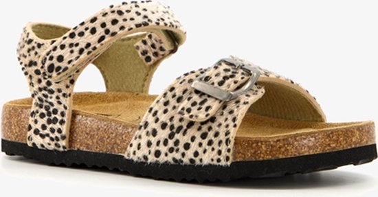 Scapino meisjes bio sandalen met cheetah print - Beige - Maat 27 | bol.com