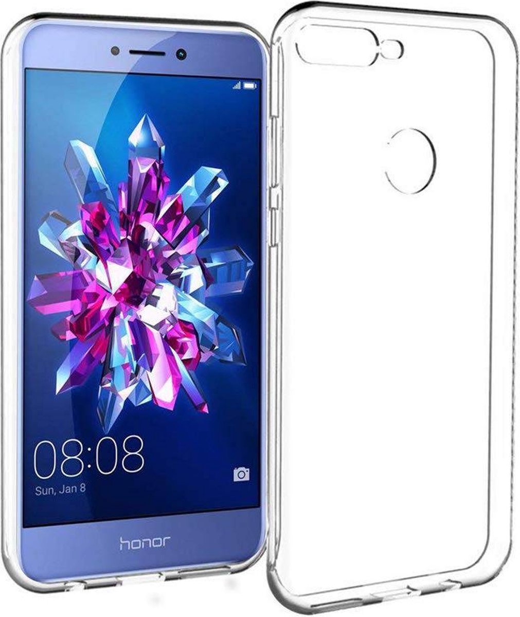 Shock Proof Case - Telefoonhoesje - Doorzichtig Hoesje voor Huawei Honor 7C - Transparant Wit
