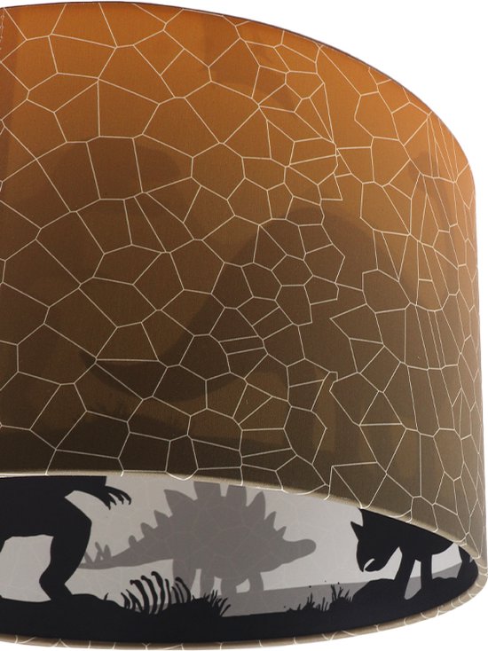 Olucia - Oranje hanglamp Dino, binnenzijde doorschij