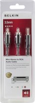 Belkin - Audiokabel - RCA x 2 (M) naar stereo ministekker (M) - 1 m - dubbel afgeschermd