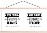 Porte-affiche avec affiche - Affiche scolaire - Enseignant - Citations - École - Étudiants - 60x30 cm - lattes vierges