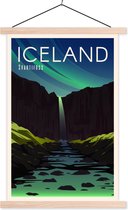 Illustration de la cascade de Svartifoss en Islande affiche textielposter lattes vierges 40x60 cm - Tirage photo sur plaque scolaire (décoration murale salon / chambre)