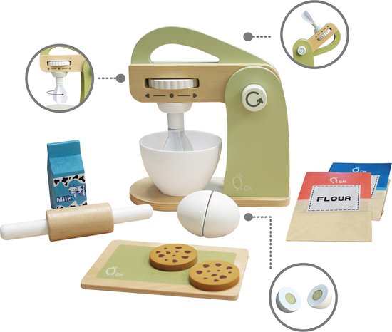 Teamson Kids Houten Speelkeuken Accessories - Menger - 10 Stuks - Kinderspeelgoed - Groen van Teamson Kids — afbeelding 5