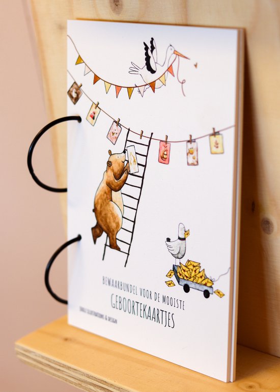 Juulz Illustrations - bewaarbundel geboortekaarten - kraamcadeau - geboortekaartjes bewaren - bewaarbundel van Juulz Illustrations — afbeelding 3