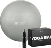 Rockerz Yoga bal inclusief pomp - Fitness bal - Zwangerschapsbal - 75 cm - 1250g - Stevig & duurzaam - Hoogste kwaliteit - Grijs
