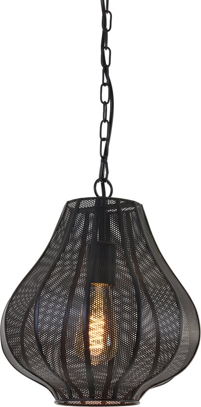 Light & Living Hanglamp Micha - 27cm - Mat Zwart