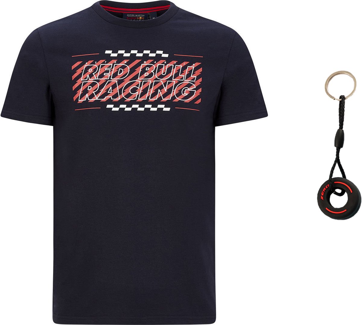 Red Bull Racing - Max Verstappen - Graphic T-Shirt - Maat S - inclusief F1 sleutelhanger - Formule 1
