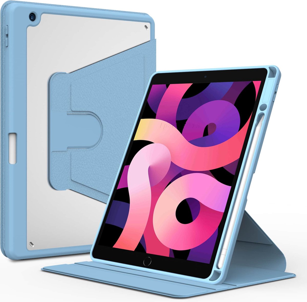 Waltz Draaibare hoes iPad 9 - iPad 8 - iPad 7 - 10.2 inch - Blauw