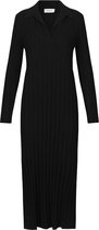 Gebreide zwarte jurk met split Avery - Modstrom