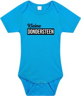 Kleine dondersteen tekst baby rompertje blauw jongens - Kraamcadeau - Babykleding 80