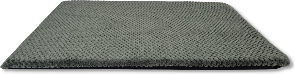 Topmast Jaquard Benchkussen - Antraciet - 75 x 50 cm - Benchmat - Benchmatras - Hondenkussen - Extra Zacht