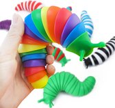 Fidget Toys - Slak - Regenboog - Rainbow - 19 cm - Tiktok
