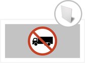 Pictogram/ bord alu di-bond | No trucks | 80 x 40 cm | Verboden voor vrachtwagens | Parkeerverbod | Parking vrijhouden | Privé parking | Stijlvolle uitstraling | Rechthoek | Sterk materiaal | Aluminium | Alu di-bond | Grijs | 1 stuk