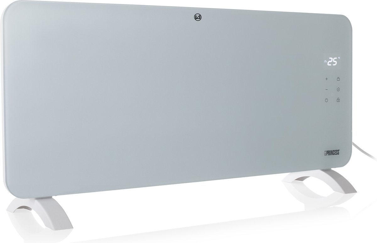 Verwarming elektrisch - Princess 348201 - Kachel elektrisch - Glazan verwarmingspaneel - 2000 watt - Voor ruimtes tot 30 m² - wit - Mobiel bestuurbaar - Met gratis app