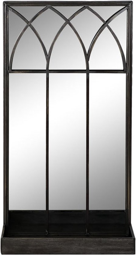 Spiegel met Ondersteuning DKD Home Decor Zwart Metaal (40 x 12 x 80 cm)