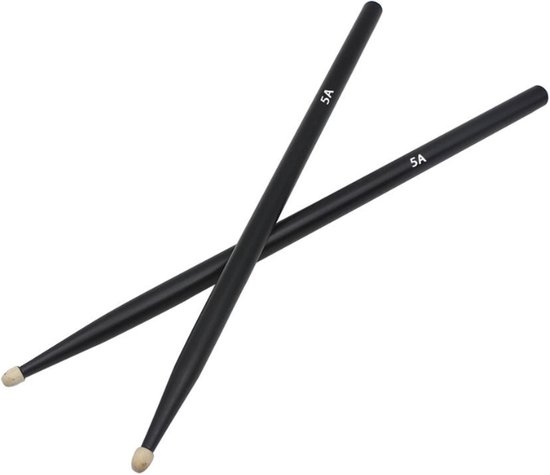 Foto: Zwarte drumstokken 5a drumstokken zwarte drumsticks drum sticks maple hout black drumsticks