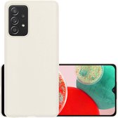 Hoes Geschikt voor Samsung A23 Hoesje Cover Siliconen Back Case Hoes - Wit