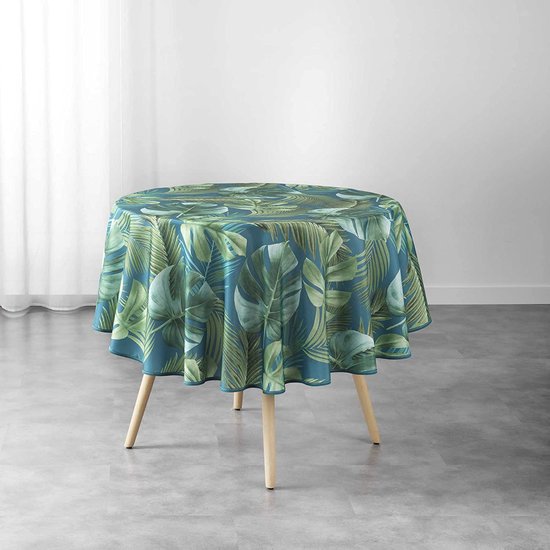 ABAKUHAUS Fleur De Lis Tafelkleed 140x170 Cm - Indigo Oranje - Heraldiek Design Eetkamertafelkleed